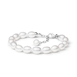 Bratara perle naturale si argint DiAmanti FCW48-B-G (Argint 925‰ 1,35 g.)